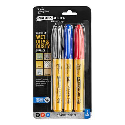 Avery Marks A Lot Permanent Markers, Large Desk-Style Size, Chisel Tip,  Water and Wear Resistant, 2 Black Markers (18922) - Yahoo Shopping