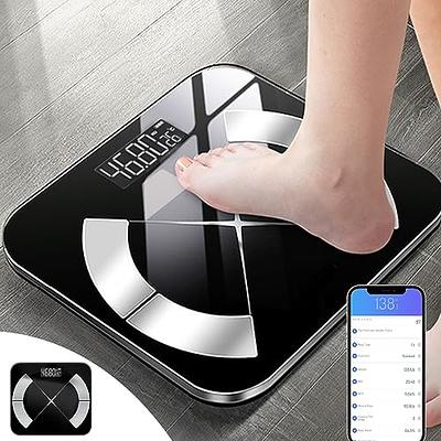 Scales for Body Weight and Fat, Lescale Large Display High Accurate Body  Fat Scale Digital Bluetooth Bathroom Scale for BMI Heart Rate, 15 Body
