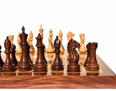 3.75" Luxury Staunton Rosewood & Boxwood Chess pieces Set THE ROYAL'S series 