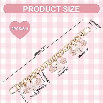 SONGKISSZQ Purse Strap Extender,Bag Extender Chain,Purse Chain Extender for  Purse Handbags Shoulder Bag(White Heart) heart white