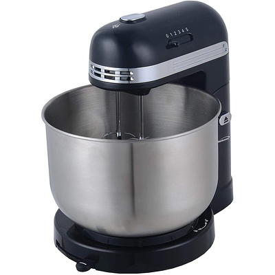 Costway 380W 4.8 qt. . 8-Speed Black Stainless Steel Stand Mixer