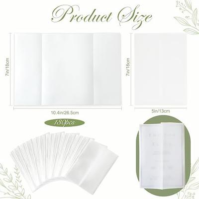 30 Pcs Vellum Jackets for 5x7 Invitations, Pre-Folded Vellum Paper  Invitations, Translucent Wedding Invitations Wraps 50 Pcs Gold Self  Adhesive