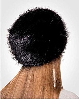 Faux Fur Head Warmer Russian Hat Style Thick Furry Headband