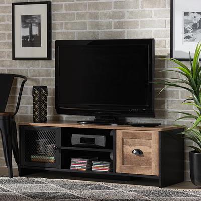 Baxton Studio Connell TV Stand with 2 Doors for TVs up to 46