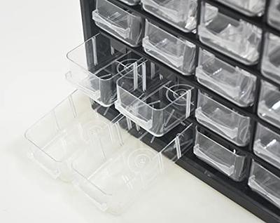 Gbivbe Large 24 Grids Plastic Organizer Box Adjustable Dividers,Clear Storage Box for Jewelry, Art DIY Crafts, Washi Tapes, Beads and Small Parts