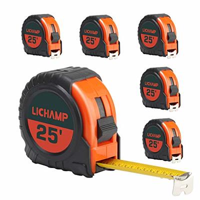 ValueMax Tape Measure 16ft with Fractions 1/8, 3 Pack Retractable Easy Read Measuring Tape, Imperial Pocket Measurement Tape with Metal Belt Clip