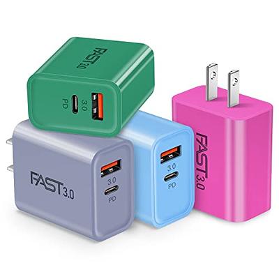 DABUSTAR for iPhone Fast Charger, 20W USB C PD Wall Charger Block Plug  with[MFi Certified]6ft Type C to Lightning Cable Quick Charging Data Sync  Cord