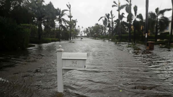 PHOTO: A street is flooded as Hurricane Irma passes through Naples, Fla., Sept. 10, 2017. (David Goldman/AP)