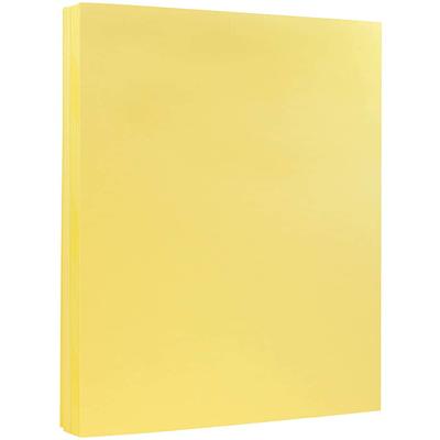 JAM Paper 8.5 x 11 67lb. Vellum Bristol Cardstock, 50 Sheets in Canary  Yellow, 8.5 x 11