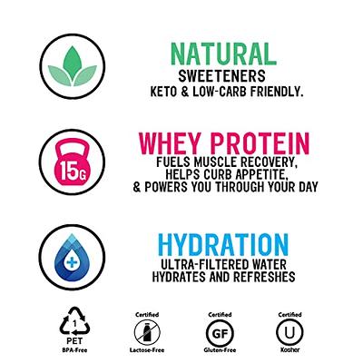 Protein2o 15g Whey Protein Isolate Infused Water, Ready To Drink, Gluten  Free, Lactose Free, No Artificial Sweeteners, Flavor Fusion Variety Pack