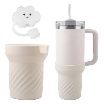 BonneChance Stanley Cup Accessories - 6pc Spill Proof Stoppers, Straw  Covers, Boot for 40oz & 30oz Tumblers (WHITE)