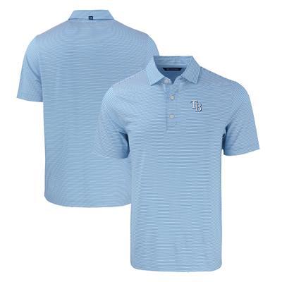 Men's Cutter & Buck Light Blue Tampa Bay Rays Prospect Textured Stretch Polo Size: Large