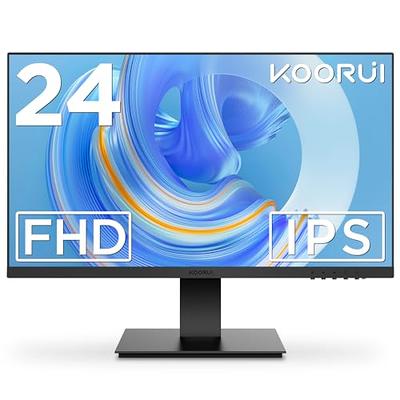 KOORUI 24 Inch Computer Monitor, 75Hz FHD IPS Monitor, Frameless Ultra Slim  Design, 99% SRGB, Flicker-Free, HDMI, VGA, VESA Mountable, Ergonomic Tilt