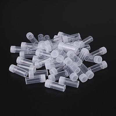 50PCS 5ml Plastic Sample Bottles Vials Mini Clear Storage Case