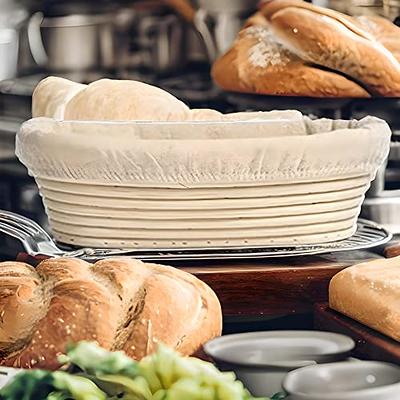 Sourdough Start Kit - Sourdough Bread Baking Supplies with Banneton Bread Proofing Basket Bowl, Cloth, Whisk, Bread Lame, Dough Scraper, 2 Brushes 