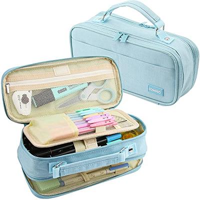 Pencil Case Large Capacity Pencil Pouch Handheld Pen Bag Cosmetic Portable  Gift For Office School Teen Girl Boy Men Women Adult (navy)