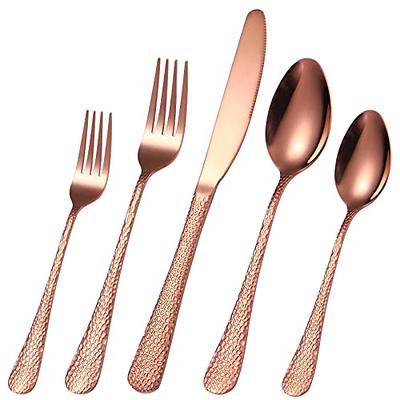 Copper Silverware Set Rose Gold Silverware Flatware Cutlery Set Stainless  Steel Utensils Service Include Knife/fork