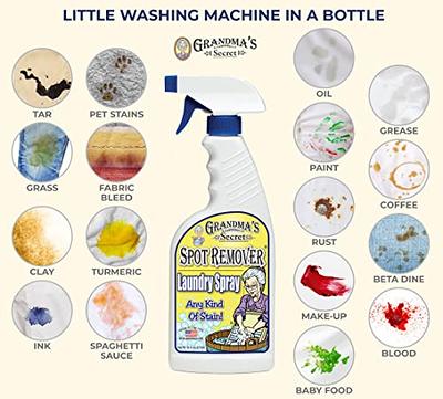 Grandma's Secret Spot Remover Laundry Spray - Chlorine, Bleach and  Toxin-Free for Clothes - Fabric Stain Remover Removes Oil, Paint, Blood and  Pet