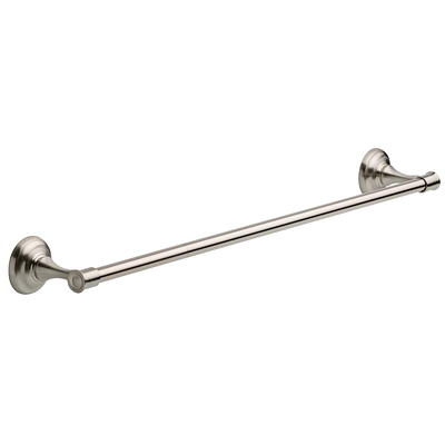 Mainstays SnugFit Over-the-Door 3-Tier Towel Bar with 2 Hooks, Satin Nickel