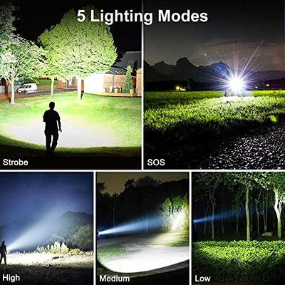 Rechargeable Flashlights High Lumens, Super Bright LED Flashlight 250000lm,  Powerful Tactical Handheld Flashlights With 5 Modes Zoomable, High Power  Flashlights for Emergencies, Camping, Hiking - Yahoo Shopping