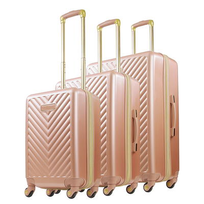 3 Pcs Luggage Sets TSA Lock, ABS Hardshell Hardside Lightweight Durable  Spinner Wheels Suitcase(20/24/28) - Rose Gold 