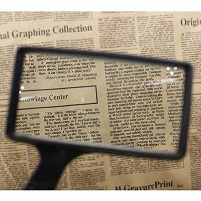 Magnifying Glass with Light,3X 45x Handheld Magnifier,LED Lighted Magnifying Glass for Reading SmallPrints,Coins,Map,Jewelry,Hobbies & Crafts, Size