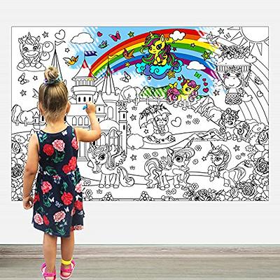 Giant Coloring Poster for Adults and Kids - Motivational Huge Wall Coloring Art - Extra Large Coloring Posters - Jumbo Coloring Pages - Big Coloring