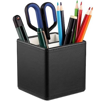 Comix Mesh Pen Pencil Holder with Post It Note Holders Desk Organizer, 3  Compartment Wire Desktop Pen Pencil Cup Caddy Office Supplies Accessories  for