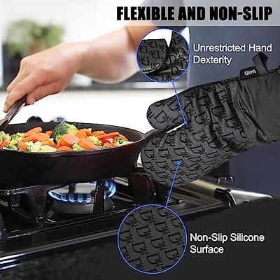 Unique Bargains Silicone Oven Mitts Heat Resistant Gloves Pot