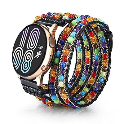 Watch Band Beads 20mm Samsung, Boho Bracelet Galaxy Watch