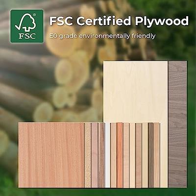 Hardwood Plywood, 6 in. x 12 in. x 1/8 in.