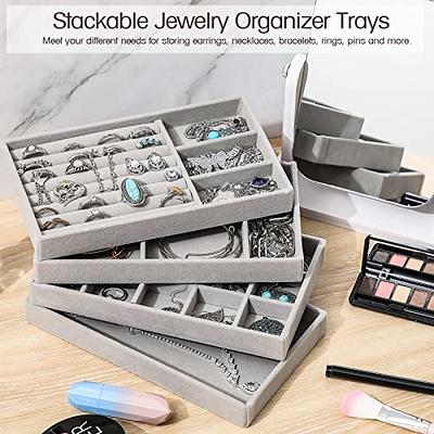 Kenning 16 Pcs Small Jewelry Drawer Organizer Inserts Stackable