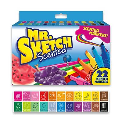 Mr. Sketch Scented Washable Markers, Chisel Tip, Assorted, 192