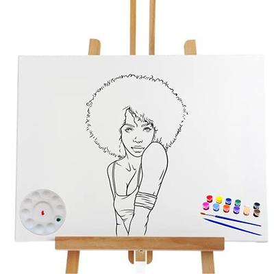  Indigo Art Studio Pre Drawn Canvas Painting for Adults