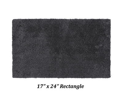 17x24 Hotel Collection Bath Rug Dark Gray/white - Better Trends : Target