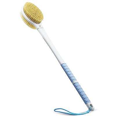 Unique Bargains Curved Handle Soft Bristle Bath Massage Scrub Back