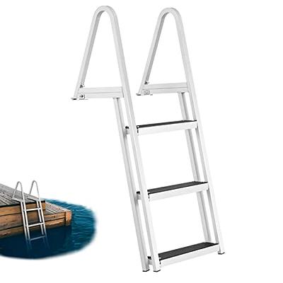 Boat Telescoping Ladder Strap,Marine Grade Secure Retaining Rubber Latch  Band with 3 Adjustable Mounting Holes for 2-Step 3-Step or 4-Step Ladder (6