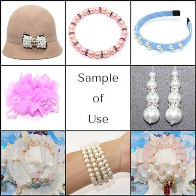 200Pcs Assorted Rose Gold and Off White Lustrous Faux Pearl Beads Vase  Fillers, No Hole DIY Craft Bead Set