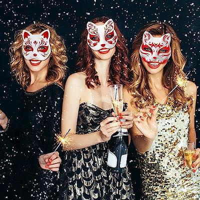 5Pcs Masks Blank Cat Mask DIY White Plain Party Cosplay Painting