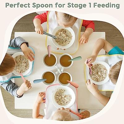 PandaEar 6 Pack Silicone Baby Spoons and Fork Feeding Set- Anti-Choke First