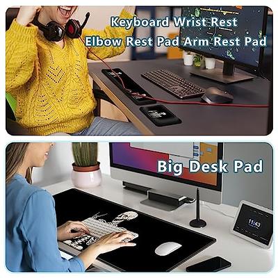 Keyboard Wrist Rest And Mouse Pad Wrist Support Set,Ergonomic Memory Foam  Wrist Pad & Non Slip Base For Home Office Working Studying Easy Typing,Rose