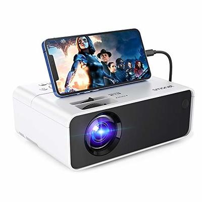 Mini Projector, HISION Bluetooth Projector 1080P Projector 4K Movie  Projector Portable Home TV Projector 8500L Outdoor Video LED Projector  Compatible
