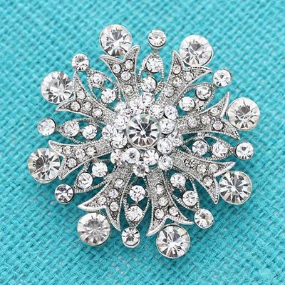 Large Rhinestone Brooch, Party Dress Pin Decoration, Silver Crystal Brooches  Pins Women, Bridal Sparkly Broaches Diy Crafts - Yahoo Shopping