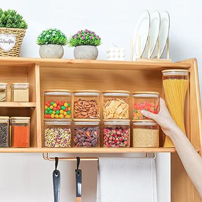 Bamboo Lid Glass Storage Pantry Jar