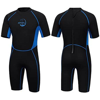 Men's UV Protection 2mm Neoprene Wetsuit Short Sleeve Elastic Bathing Suit  for Diving Snorkeling Surfing Swimming Size M