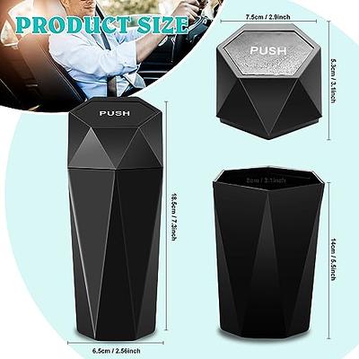 Mini Car Trash Can, Small Automatic Portable Trash Can With Lid, For Car  Home Office