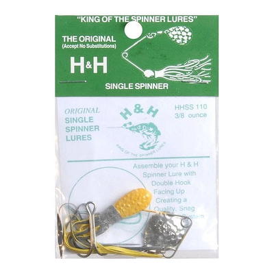 H&H Single Spinner Chartreuse White / 3/8oz