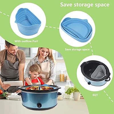 OUTXE Slow Cooker Divider Liner fit 6 QT Crockpot, Reusable & Leakproo