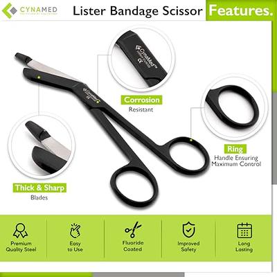 3 Lister Bandage Scissors 4.5 5.5 7.25 EMT Surgical