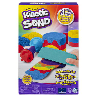 Kinetic Sand, Folding Sand Box with 2lbs of Kinetic Sand, Includes Molds  and Tools, Play Sand Sensory Toys for Kids Ages 3 and up